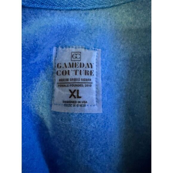 Gameday Couture Women's NFL Medium Blue Rhinestone Sweatshirt Detroit Lions - Picture 4 of 11